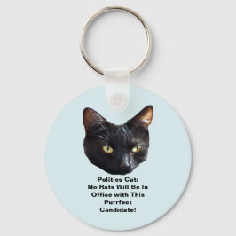 Llavero Política Cat No Rats En Office Rd Button Keychain
