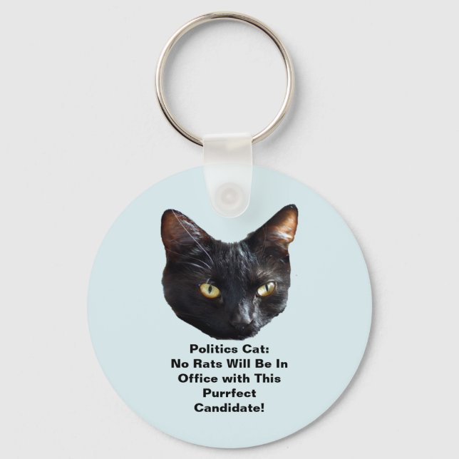 Llavero Política Cat No Rats En Office Rd Button Keychain (Anverso)