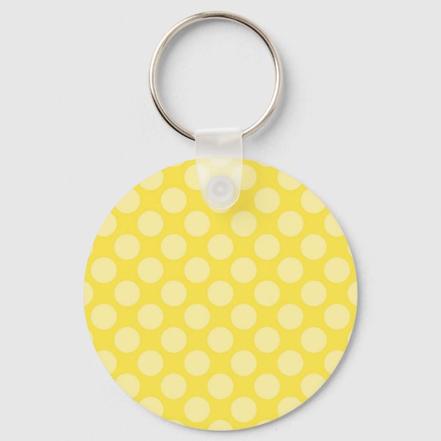 Llavero Polka amarillo de verano divertida en regalos amar (Anverso)