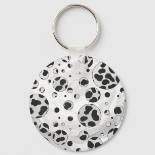 Llavero Polka dálmata negro y blanco