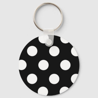 Llavero Polka Dot negro y blanco
