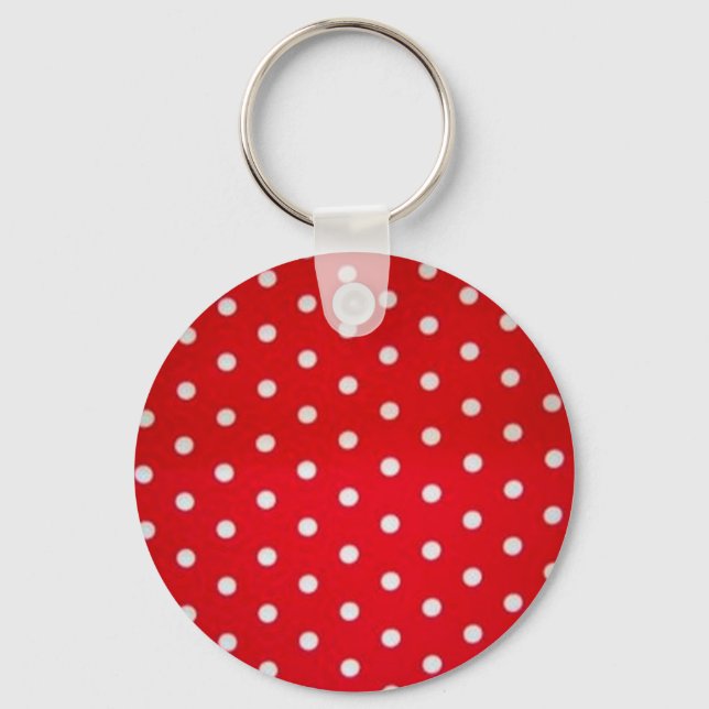 Llavero polka-dot-red-white (Anverso)