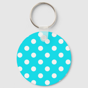 Llavero Polka puntos código hex cian 00E3F4