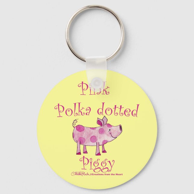 Llavero Polka Rosa Doted Piggy (Anverso)