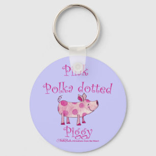 Llavero Polka Rosa Doted Piggy