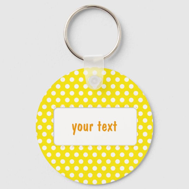 Llavero Polkadot amarillo (Anverso)
