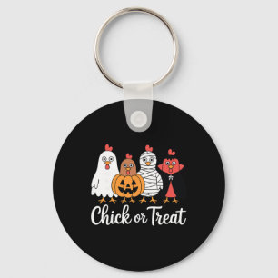 Llavero Pollito Divertido o Truco Pollo Halloween