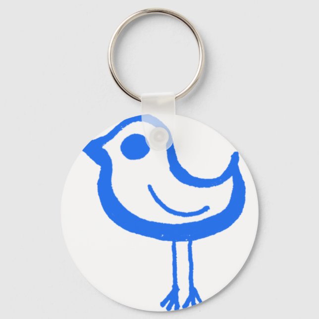 Llavero Pollo azul (Anverso)