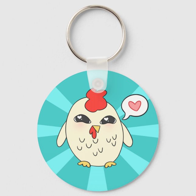 Llavero Pollo blanco (Anverso)