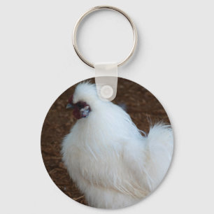 Llavero Pollo blanco de Silkie
