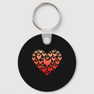 Llavero Pollo Del Día De San Valentín Corazón Familia Poll
