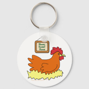 Llavero Pollo del dibujo animado en hogar del dulce del