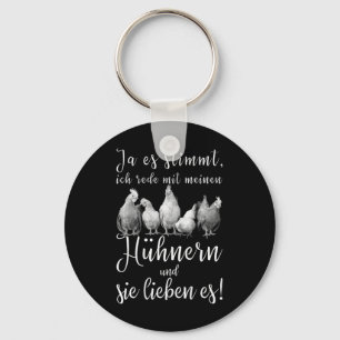 Llavero Pollo Divertido Dice Ich Rede Mit Meinen Hühnern M