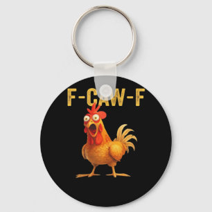 Llavero Pollo divertido F-Caw-F creativo casual