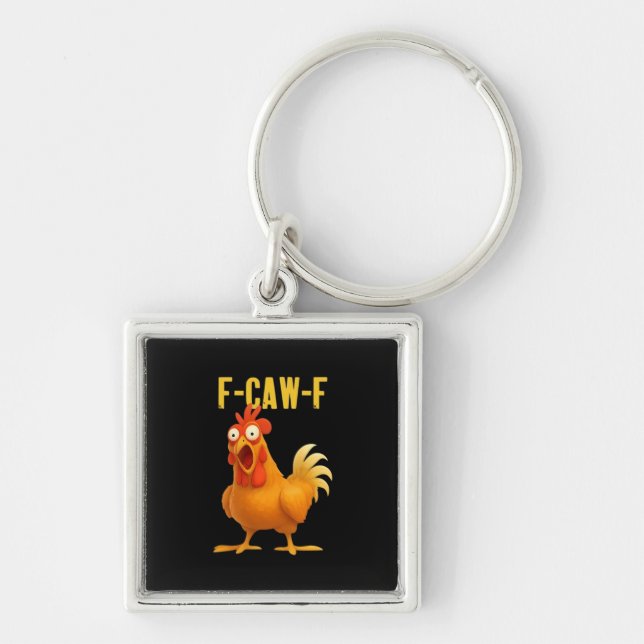 Llavero Pollo Divertido F Caw F Meme Estilo Moderno de Mod (Frente)