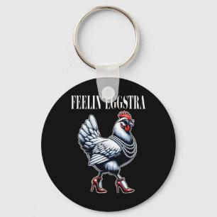 Llavero Pollo divertido Graphic femenino extra de huevo