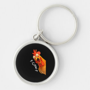 Llavero Pollo F-Caw-F divertido F-Caw-F Pollo Casual Creat