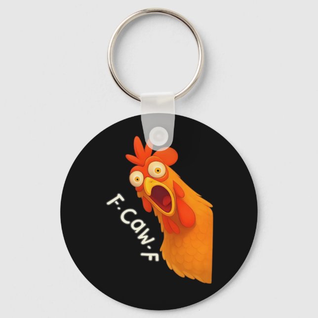 Llavero Pollo F-Caw-F Retro Clásico (Anverso)