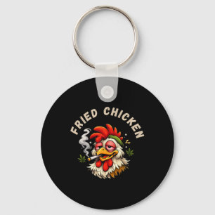 Llavero Pollo Frito Perezoso Divertido Fumador Pasado de M