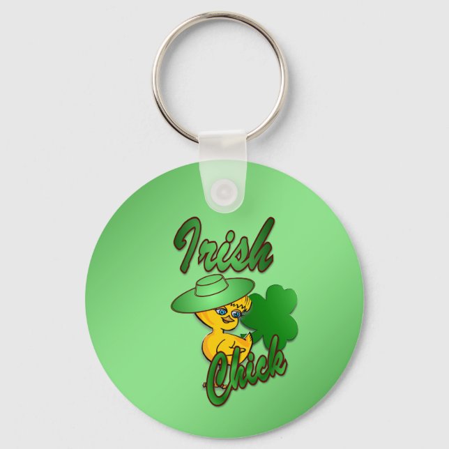 Llavero Pollo irlandés en verde (Anverso)