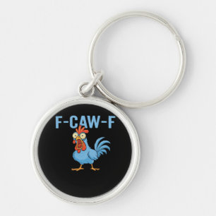Llavero Pollo Malhablado F-Caw-F Estilo Retro Clásico