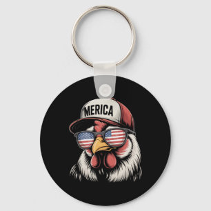 Llavero Pollo Merica Bandera Americana Usa Granjero Divert