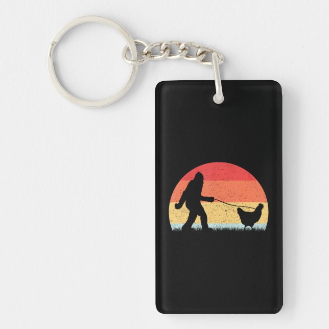 Llavero Pollo para pie en bicicleta Sasquatch Funny (Frente)