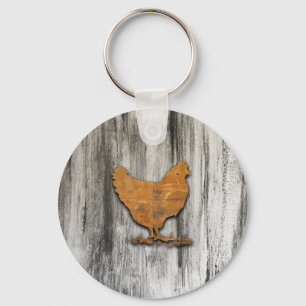 Llavero Pollo Rústico (Naranja)