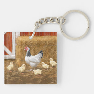 Llavero Pollo Sussex Mama Hen y Chicas