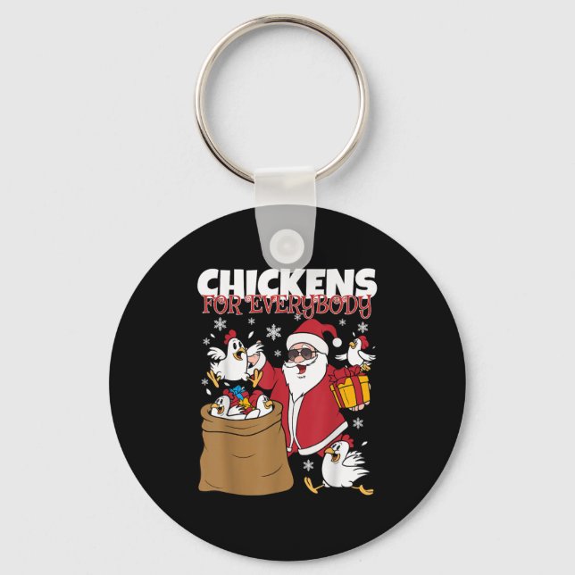 Llavero Pollos Para Todos Los Navidades Divertidos Chicken (Anverso)