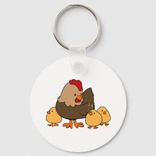 Llavero Polluelos del pollo y del bebé del dibujo animado