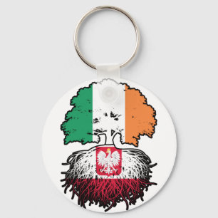 Llavero Polonia Bandera de raíces polacas irlandesas