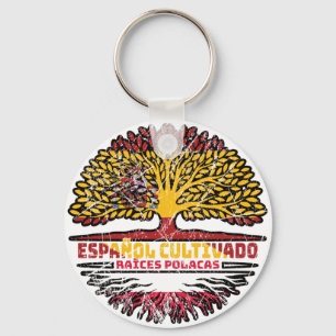 Llavero Polonia España Polaca Bandera de árboles españoles