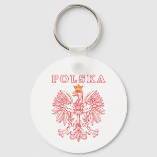 Llavero Polska Con Águila Polaca Roja