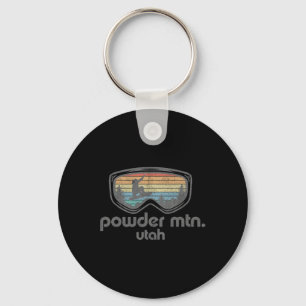 Llavero Polvo Montaña Utah Snowboard Retro Snowboard