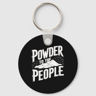 Llavero Polvo Para La Gente - Esquiador Snowboarder Freeri