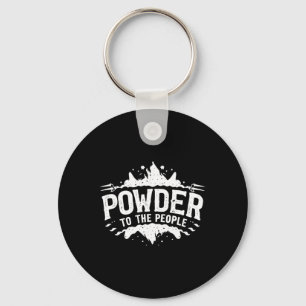 Llavero Polvo Para La Gente Esquiando Snowboard