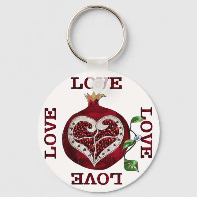 Llavero Pomegranate Heart LOVE Valentine (Anverso)