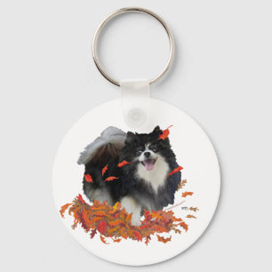 Llavero Pomerania en Otoño