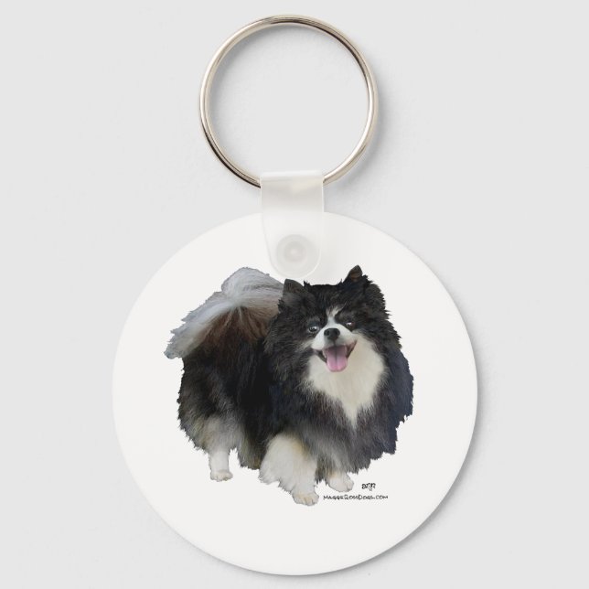 Llavero Pomerania negro (Anverso)