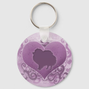 Llavero Pomerania Púrpura Valentine