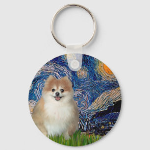 Llavero Pomeranian 1 - Noche estrellada