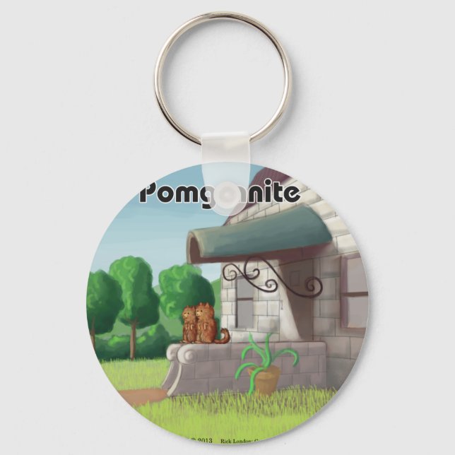 Llavero Pomeraniano Sobre Granito (Pomegranita) Gracioso (Anverso)