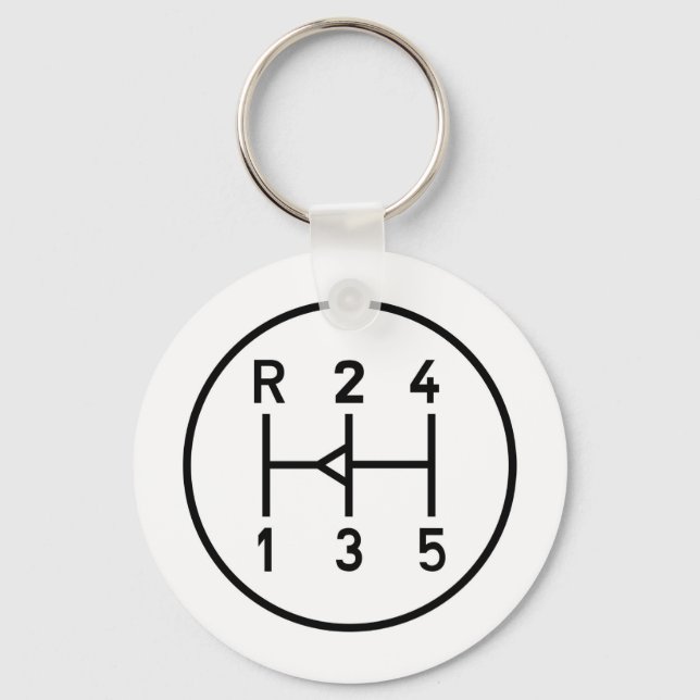 Llavero Pomo del engranaje deportivo del coche, patrón de  (Anverso)