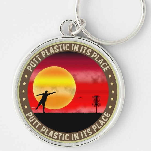 Llavero Ponga El Plástico En Su Lugar (Frente)