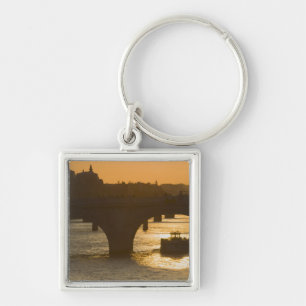 Llavero Pont Neuf, Sena, puesta de sol, París, FranciaMuse