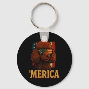 Llavero Poodle 4 De Julio _ Independencia Patriótica De Pe