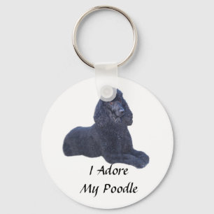 Llavero Poodle Black Keychain I Adore