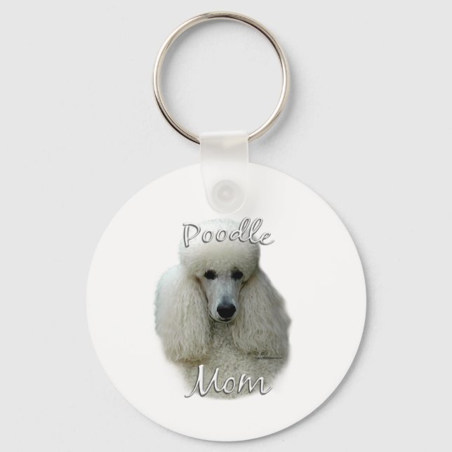 Llavero Poodle (blanco) Mamá 2 (Anverso)