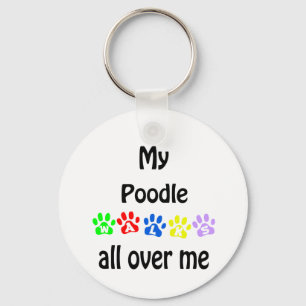 Llavero Poodle camina por encima de mí